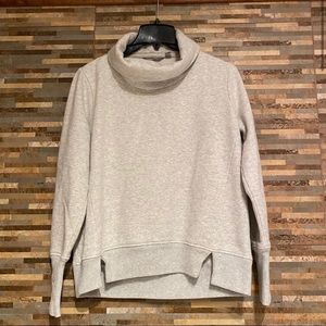 Athleta Funnel Neck Grey Sweatshirt XS